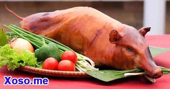 Mơ thấy lợn quay Mơ thấy lợn quay